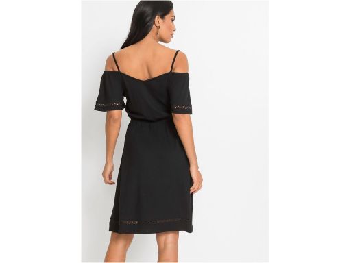 B.P.C sukienka czarna odkryte ramiona 36/38.