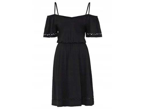 B.P.C sukienka czarna odkryte ramiona 36/38.