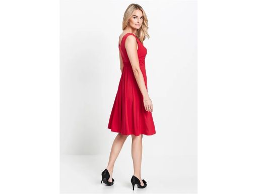 B.P.C sukienka midi ze splotem czerwona 36/38.