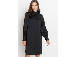 B.P.C sukienka satynowa ze stójką czarna ^36