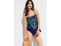 B.P.C tankini granatowe we wzór graficzny z figami 44.