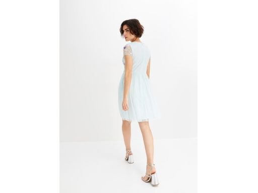 B.P.C siateczkowa sukienka z aplikacją z koralików 46.