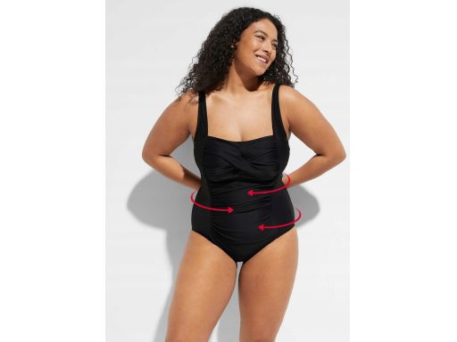 B.P.C kostium jednoczęściowy marszczony czarny r.44