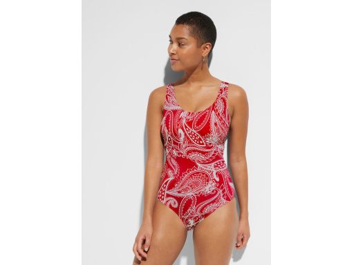 B.P.C kostium kąpielowy biało-czerwony z poliamidu z recyklingu ^50