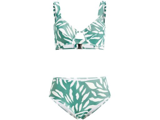 B.P.C bikini biało-zielone na fiszbinach minimizer z figami ^38(75C)