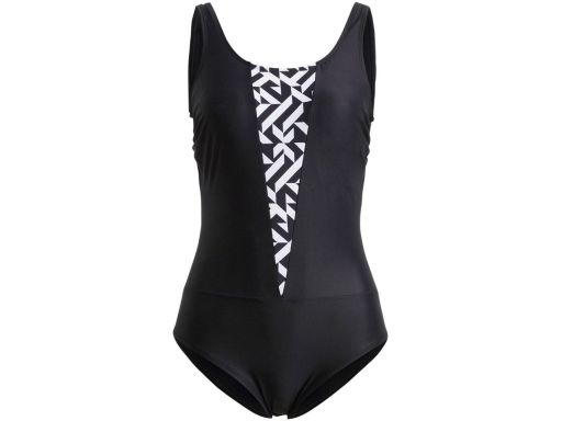 B.P.C modelujący kostium kąpielowy czarny białe wzory 44.