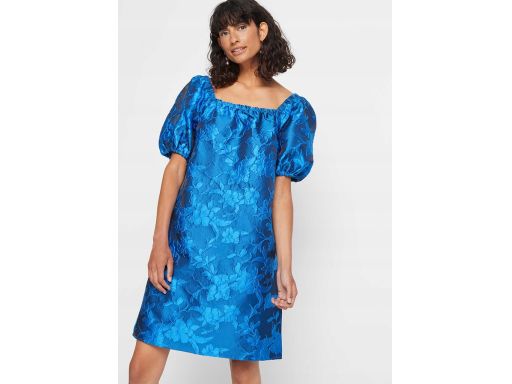 B.P.C niebieska sukienka żakardowa ^46