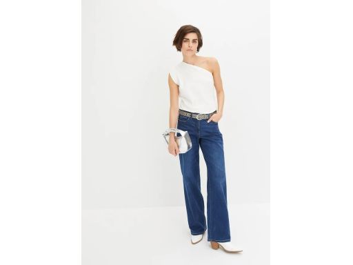 B.P.C śmietanowy top asymetryczny 40/42.