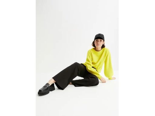 B.P.C czarne spodnie z szeroką nogawką w kant 34.