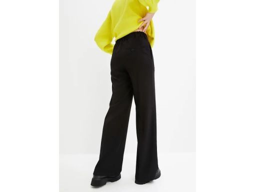 B.P.C czarne spodnie z szeroką nogawką w kant 34.