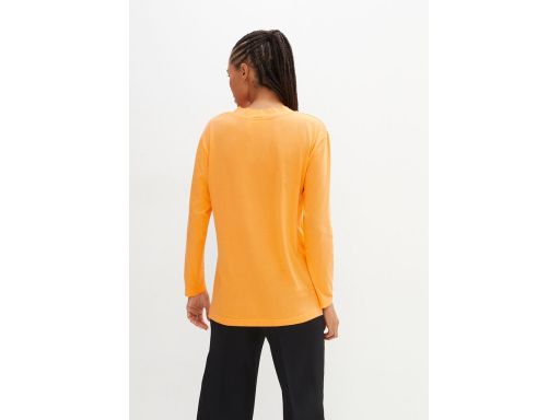 B.P.C t-shirt damski długi rękaw pomarańczowy ze stójką ^52/54