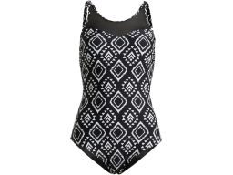 B.P.C kostium jednoczęściowy czarny we wzór siateczka r.48