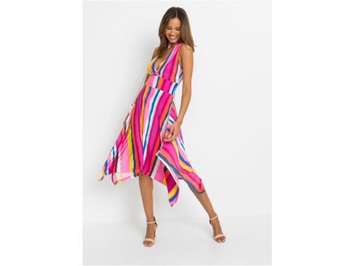 B.P.C. Sukienka asymetryczna w paski ^32/34