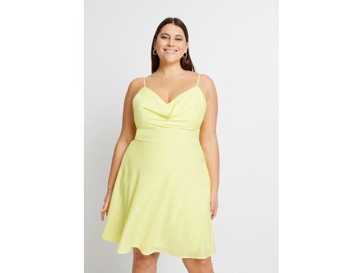 B.P.C sukienka limonka z lejącym dekoltem 44.