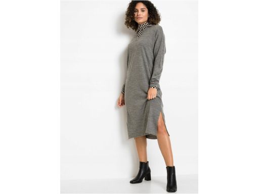 B.P.C szara dzianinowa sukienka kołnierzyk 40/42.