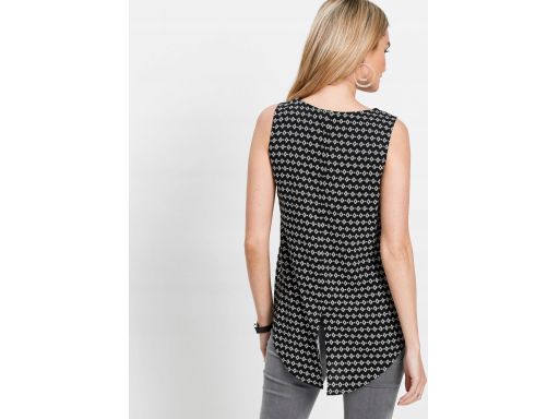 B.P.C bluzka asymetryczna top czarny we wzorki 38.