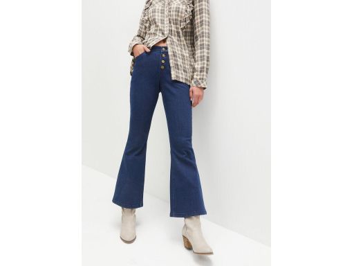 B.P.C ciemne jeansy bootcut 7/8 52.