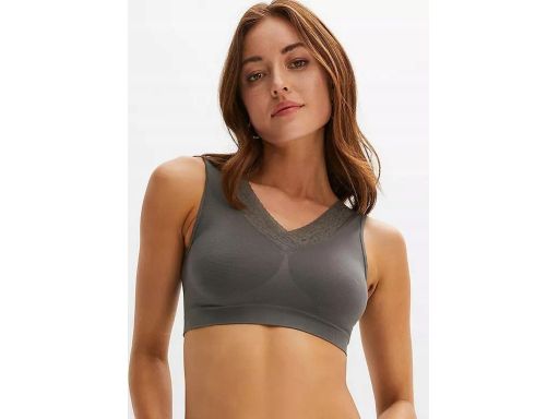 B.P.C 2-pak biustonosz bustier top szary z koronką r.S