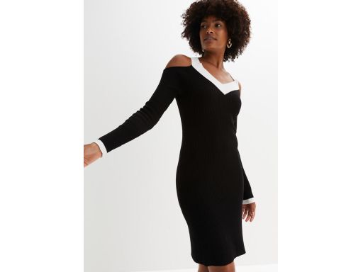 B.P.C dzianinowa sukienka odkryte ramiona ^40/42