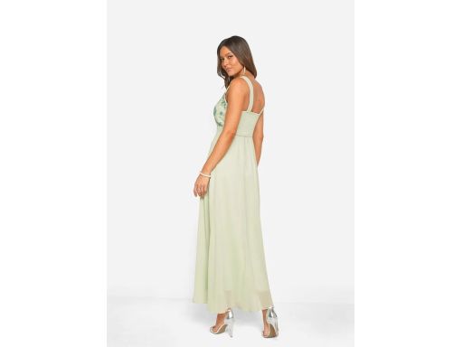 B.P.C sukienka szałwiowa wieczorowa z haftami 38.