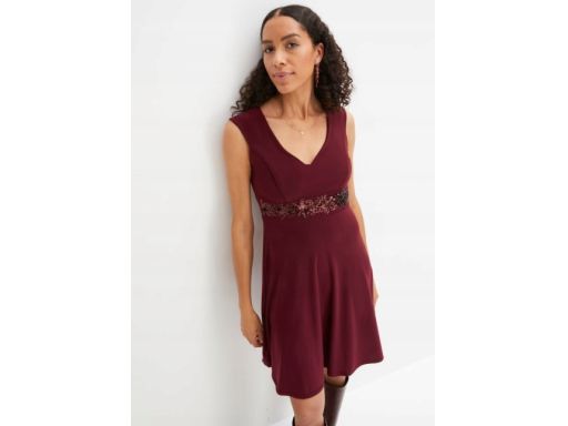 B.P.C bordowa sukienka z cekinami ^52/54
