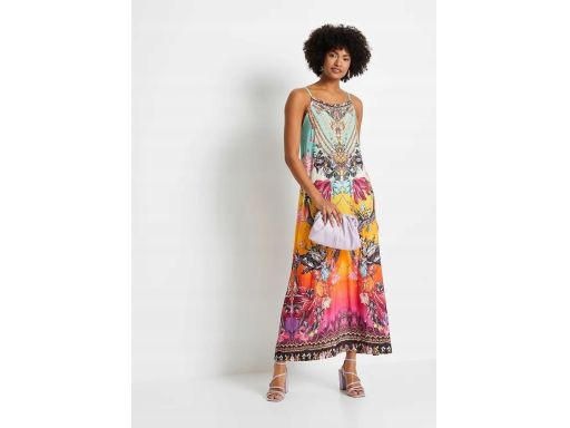 B.P.C długa sukienka letnia kolorowe wzory ^44/46