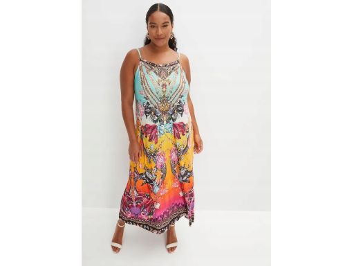 B.P.C długa sukienka letnia kolorowe wzory ^44/46