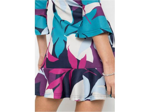 B.P.C sukienka we wzory falbany 44/46.