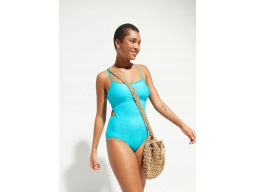 B.P.C kostium monokini turkusowy prążkowany ^42