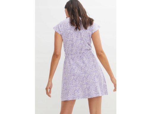 B.P.C fioletowa sukienka w drobne białe kwiatuszki bawełniana r.44/46