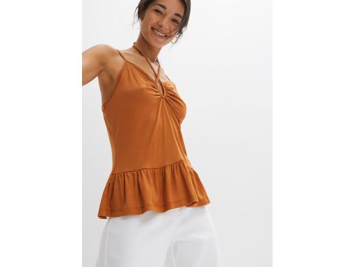 B.P.C bluzka top na ramiączka cynamonowa ^48/50
