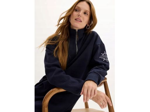 B.P.C sukienka dresowa granatowa ze stójką ^40/42