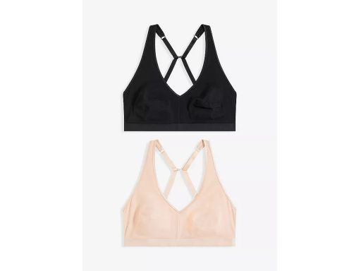 B.P.C 2-pak biustonoszy bralette z siateczką 44/46.