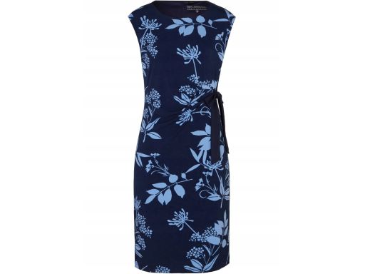 B.P.C prosta sukienka granatowa w niebieskie kwiaty ^44/46