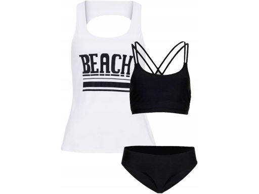 B.P.C tankini 3-elementowe top biustonosz i figi komplet ^44