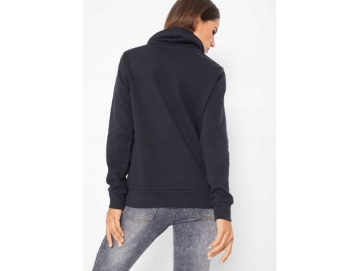 B.P.C bluza czarna z nadrukiem i brokatem 36/38.