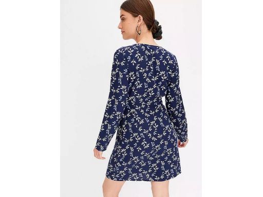 B.P.C kopertowa sukienka granatowa we wzorki ^48