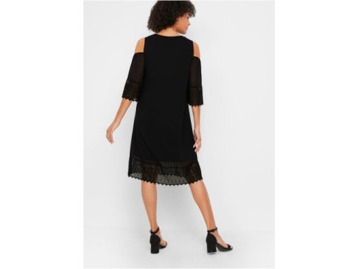 B.P.C czarna sukienka odkryte ramiona r.38