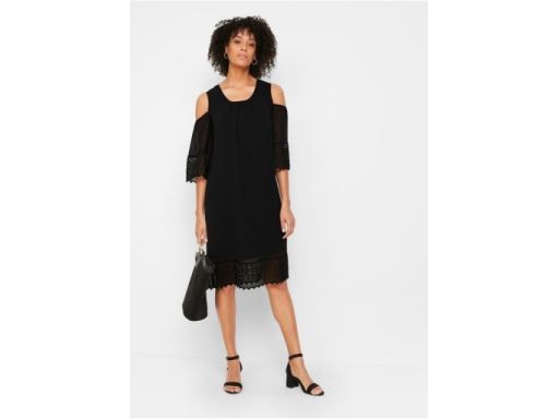 B.P.C czarna sukienka odkryte ramiona r.38