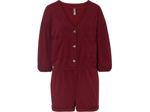 B.P.C Krótki kombinezon z szortami bordowy ^36/38