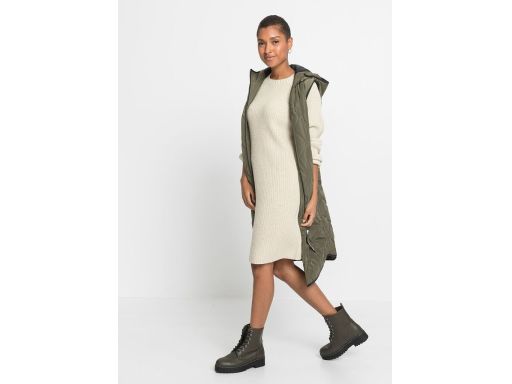 B.P.C sukienka dzianinowa prosta beżowa ^36/38