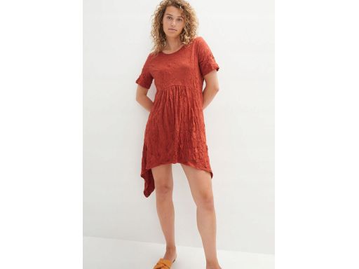 B.P.C asymetryczna sukienka shirtowa kreszowana r.44/46