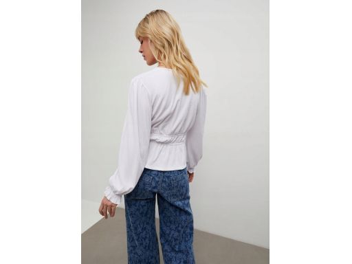 B.P.C biała bluzka z założeniem kopertowym ^32/34