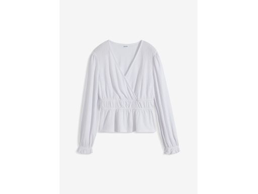 B.P.C biała bluzka z założeniem kopertowym ^32/34