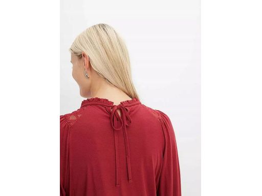 B.P.C bluzka bordowa z koronką ^36/38
