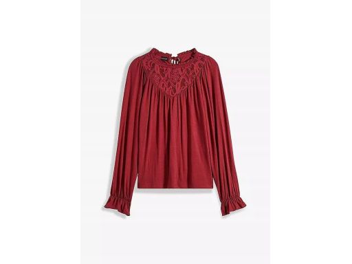 B.P.C bluzka bordowa z koronką ^36/38