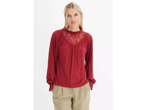 B.P.C bluzka bordowa z koronką ^36/38