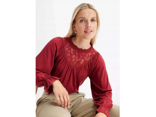 B.P.C bluzka bordowa z koronką ^36/38