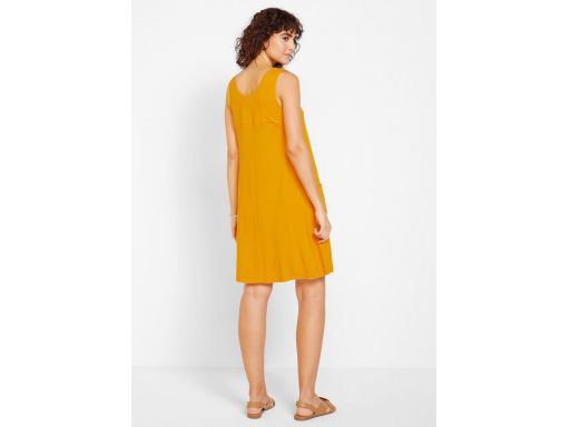 B.P.C sukienka z dżerseju z kieszeniami musztardowa ^44/46