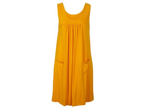 B.P.C sukienka z dżerseju z kieszeniami musztardowa ^44/46